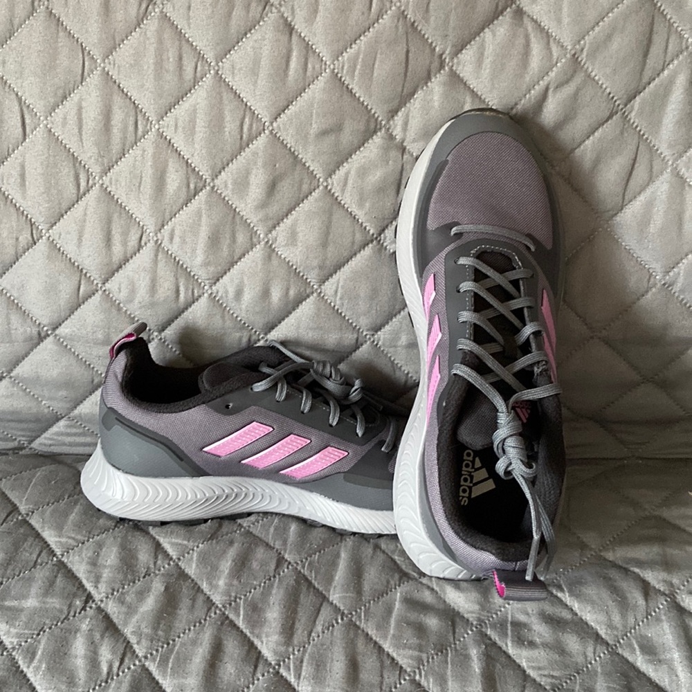 Adidas running shoes - worn once, excellent condition!